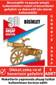 Özel 3D Görsel Zeka Geliştirici Boyanabilir Çocuk Yetişkin Puzzle Dekoratif Demonte Ahşap Oyun Maket - 1