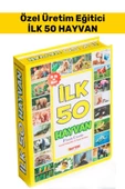 Özel Seri El Göz Koordinasyon Görsel Algı Geliştirici Hayvan İsimleri Öğretici İLK 50 HAYVAN - 1