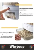 Yüksek Kaliteli Ergonomik Pratik 360° Döner 6 X 1 Lt Kapasiteli Mutfak Kuru Gıda Bakliyat Organizeri - 5