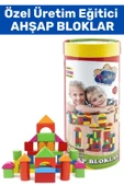 Özel Seri El Göz Koordinasyon Geliştirici Geometrik Şekil Öğretici Eğlenceli AHŞAP BLOKLAR 100 PARÇA thumbnail 1