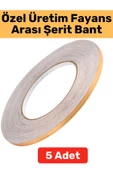 Yüksek Kaliteli Kendinden Yapışkanlı Duvar Karo Zemin 5 MtX0.5 Cm Gold Fayans Arası İnce Bant 5 Ad - 1