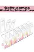 Özel Üretim Kompakt Sağlık Dostu Haftanın Günleri 7 Günlük İlaç Tablet Saklama Kutusu - 1