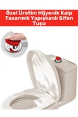 Özel Tasarım Montaj Gerektirmeyen Hijyenik Kalp Tasarımlı Yapışkanlı Klozet Sifon Tuşu - 1