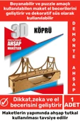 Özel 3D Görsel Zeka Geliştirici Boyanabilir Çocuk Yetişkin Puzzle Dekoratif Demonte Ahşap Oyun Maket - 1