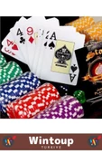 Premium Kilit Sistemli Suni Deri Çantalı 300 Çip Çift Desteli Blackjack Texas Holdem Casino Poker - 4