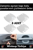 Özel Üretim Otomobil Kapı Yuvası Kapı Kolu Çizilme Aşınma Darbe Koruyucu Film 8'li Set - 2
