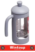 Özel Yüksek Kaliteli Isıya Dayanıklı Çelik Filtreli Çay Kahve Bitki Çayı Demleme French Press 350 ML - 3