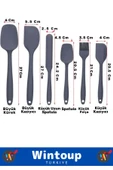 Özel Seri Gıda Sınıfı BPA İçermeyen Mutfak Yemek Hazırlık Pratik 6 Parça Silikon Spatula Fırça Seti - 3