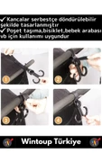 Premium Kompakt Poşet Taşıma Bisiklet Bebek Arabası Askısı Çok İşlevli Portatif Taşıma Kancası 1 Adt - 2