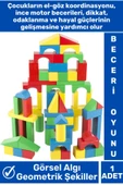 Özel Seri El Göz Koordinasyon Geliştirici Geometrik Şekil Öğretici Eğlenceli AHŞAP BLOKLAR 100 PARÇA thumbnail 2