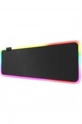 RGB Siyah Oyuncu Mousepad Işıklı 70*30 Mouse Pad - 1
