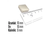 Neodyum Mıknatıs Köşeli  15x15mm , Kalınlık 5 mm ( 5 Adet) - 2