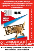 Özel 3D Görsel Zeka Geliştirici Boyanabilir Çocuk Yetişkin Puzzle Dekoratif Demonte Ahşap Oyun Maket - 1