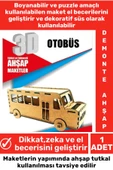 Özel 3D Görsel Zeka Geliştirici Boyanabilir Çocuk Yetişkin Puzzle Dekoratif Demonte Ahşap Oyun Maket - 1