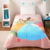 Kristal by Taç Lisanslı Tek Kişilik Çocuk Battaniye (160x220)-Princess Fun Together - 1