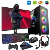 iNTEL i5 3N 8GB Ram 480GB SSD 4GB GTX1050TI 24" Monitörlü Oyun Bilgisayarı (Gaming SET) thumbnail 1