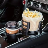 Periboia Araç İçi 360 Derece Dönen 2 Bardaklıklı Açılır Ayarlanır Bardak Tutucu Aparat - 2