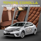 Toyota Corolla Kahverengi Renk Tay Tüyü Cepli & Terletmez Sırtlı Oto Koltuk Minder Seti - Koltuk Koruma Kılıfı (ÖN & ARKA TAM SET) thumbnail 1