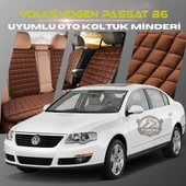 Volksvogen Passat B6 Kahverengi Renk Tay Tüyü Cepli & Terletmez Sırtlı Oto Koltuk Minder Seti - Koltuk Koruma Kılıfı (ÖN & ARKA TAM SET) - 1