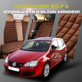 Volksvogen Golf 5 Kahverengi Renk Tay Tüyü Cepli & Terletmez Sırtlı Oto Koltuk Minder Seti - Koltuk Koruma Kılıfı (ÖN & ARKA TAM SET) thumbnail 1