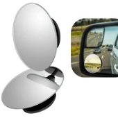 2 Adet Kör Nokta Aynası 360 Derece Ayarlanabilir Çerçevesiz Cam Ultra Ince Oto Ayna - 1