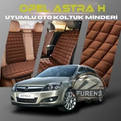 Opel Astra H Kahverengi Renk Tay Tüyü Cepli & Terletmez Sırtlı Oto Koltuk Minder Seti - Koltuk Koruma Kılıfı (ÖN & ARKA TAM SET) - 1