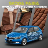 Skoda Fabia Kahverengi Renk Tay Tüyü Cepli & Terletmez Sırtlı Oto Koltuk Minder Seti - Koltuk Koruma Kılıfı (ÖN & ARKA TAM SET) thumbnail 1