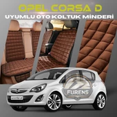 Opel Corsa D Kahverengi Renk Tay Tüyü Cepli & Terletmez Sırtlı Oto Koltuk Minder Seti - Koltuk Koruma Kılıfı (ÖN & ARKA TAM SET) thumbnail 1