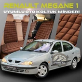 Renault Megane 1 Kahverengi Renk Tay Tüyü Cepli & Terletmez Sırtlı Oto Koltuk Minder Seti - Koltuk Koruma Kılıfı (ÖN & ARKA TAM SET) thumbnail 1