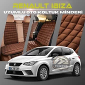 Seat Ibıza Kahverengi Renk Tay Tüyü Cepli & Terletmez Sırtlı Oto Koltuk Minder Seti - Koltuk Koruma Kılıfı (ÖN & ARKA TAM SET) thumbnail 1