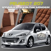 Peugeot 207 Kahverengi Renk Tay Tüyü Cepli & Terletmez Sırtlı Oto Koltuk Minder Seti - Koltuk Koruma Kılıfı (ÖN & ARKA TAM SET) thumbnail 1
