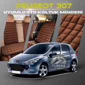 Peugeot 307 Kahverengi Renk Tay Tüyü Cepli & Terletmez Sırtlı Oto Koltuk Minder Seti - Koltuk Koruma Kılıfı (ÖN & ARKA TAM SET) thumbnail 1