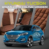 Hyundai Tuscon Kahverengi Renk Tay Tüyü Cepli & Terletmez Sırtlı Oto Koltuk Minder Seti - Koltuk Koruma Kılıfı (ÖN & ARKA TAM SET) thumbnail 1