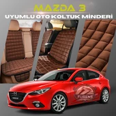 Mazda 3 Kahverengi Renk Tay Tüyü Cepli & Terletmez Sırtlı Oto Koltuk Minder Seti - Koltuk Koruma Kılıfı (ÖN & ARKA TAM SET) thumbnail 1