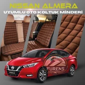 Nissan Almera Kahverengi Renk Tay Tüyü Cepli & Terletmez Sırtlı Oto Koltuk Minder Seti - Koltuk Koruma Kılıfı (ÖN & ARKA TAM SET) thumbnail 1