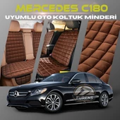 Mercedes C180 Kahverengi Renk Tay Tüyü Cepli & Terletmez Sırtlı Oto Koltuk Minder Seti - Koltuk Koruma Kılıfı (ÖN & ARKA TAM SET) thumbnail 1