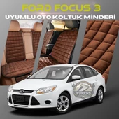 Ford Focus 3 Kahverengi Renk Tay Tüyü Cepli & Terletmez Sırtlı Oto Koltuk Minder Seti - Koltuk Koruma Kılıfı (ÖN & ARKA TAM SET) thumbnail 1