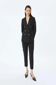 Koton Slim Fit Yüksek Bel Cepli Cigarette Kumaş Pantolon - 2
