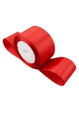 Saten Kurdele 6 cm Kırmızı 2 Metre - 1