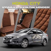Honda City Kahverengi Renk Tay Tüyü Cepli & Terletmez Sırtlı Oto Koltuk Minder Seti - Koltuk Koruma Kılıfı (ÖN & ARKA TAM SET) thumbnail 1