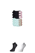 Siyah ve Beyaz Kadın Bilek Çorap 6 çift thumbnail 1