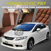 Honda Civic FB7 Kahverengi Renk Tay Tüyü Cepli & Terletmez Sırtlı Oto Koltuk Minder Seti - Koltuk Koruma Kılıfı (ÖN & ARKA TAM SET) thumbnail 1