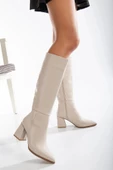 Artı-Artı028-0132  Kadın Günlük Kalın Topuklu Bej Cilt Çizme thumbnail 2