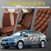 Ford Focus 2.5 Kahverengi Renk Tay Tüyü Cepli & Terletmez Sırtlı Oto Koltuk Minder Seti - Koltuk Koruma Kılıfı (ÖN & ARKA TAM SET) thumbnail 1