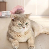 Basmalı Otomatik Temizlenen Tuşlu Fiskiyeli Evcil Hayvan Fırçası Kedi Köpek Tüy Toplayıcı Tarak - 3