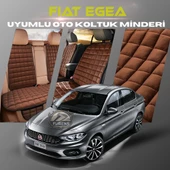 Fiat Egea Kahverengi Renk Tay Tüyü Cepli & Terletmez Sırtlı Oto Koltuk Minder Seti - Koltuk Koruma Kılıfı (ÖN & ARKA TAM SET) thumbnail 1