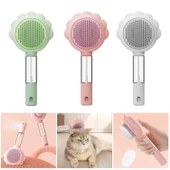 Basmalı Otomatik Temizlenen Tuşlu Fiskiyeli Evcil Hayvan Fırçası Kedi Köpek Tüy Toplayıcı Tarak - 1