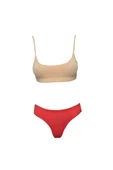 Pedli İp Askılı Yarım Atlet Büstiyer Külot Takım Ten Kırmızı thumbnail 1