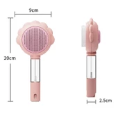 Basmalı Otomatik Temizlenen Tuşlu Fiskiyeli Evcil Hayvan Fırçası Kedi Köpek Tüy Toplayıcı Tarak - 4