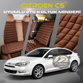 Citroen C5 Kahverengi Renk Tay Tüyü Cepli & Terletmez Sırtlı Oto Koltuk Minder Seti - Koltuk Koruma Kılıfı (ÖN & ARKA TAM SET) thumbnail 1